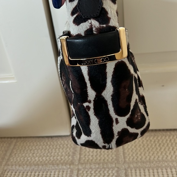 Jimmy Choo Pony leopard shoulder bag with gold hardware - Picture 4 of 12